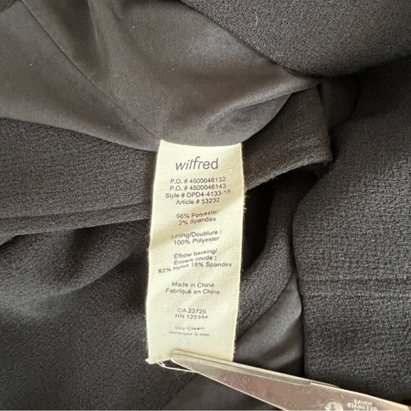 Aritzia Wilfred Montesson Motorcycle Moto Cropped Jacket 2 Black Biker Rocker - Picture 8 of 14